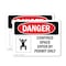 Signmission 7 in H x 10 in W, Vinyl Decal, Rectangle, Confined Space Enter By Permit Only OS-2PACK-DS-D-710-L-1094 - alternate 1